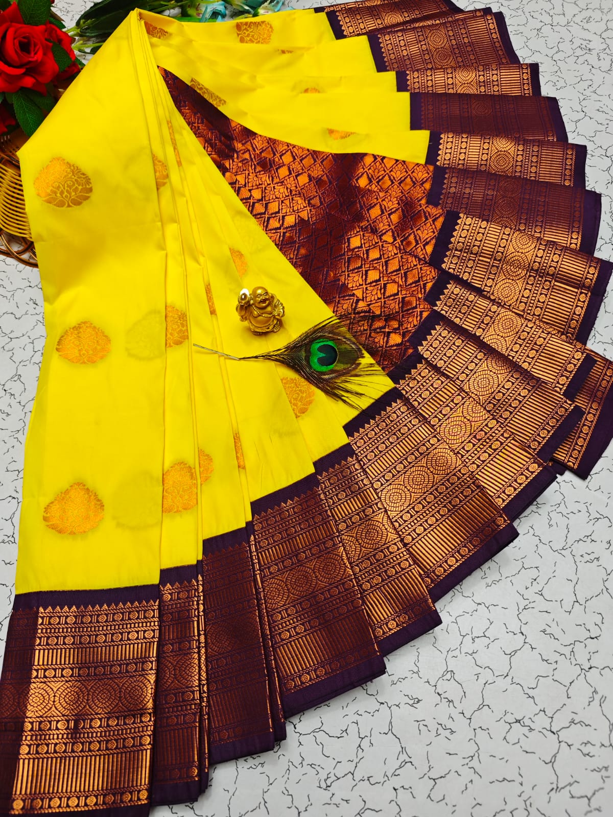 Dharmavaram style wedding , Orginal korvai silks sareee